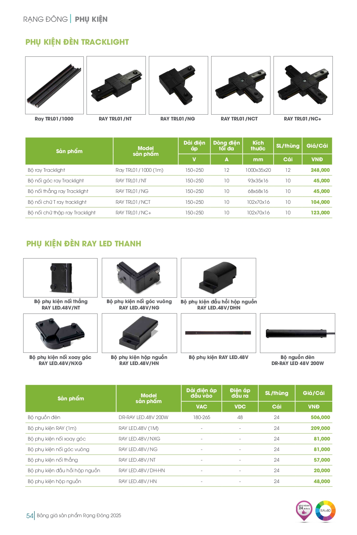 Bảng giá đèn LED Rạng Đông mới nhất